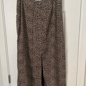 Frank & Oak Floral Print Black Skirt